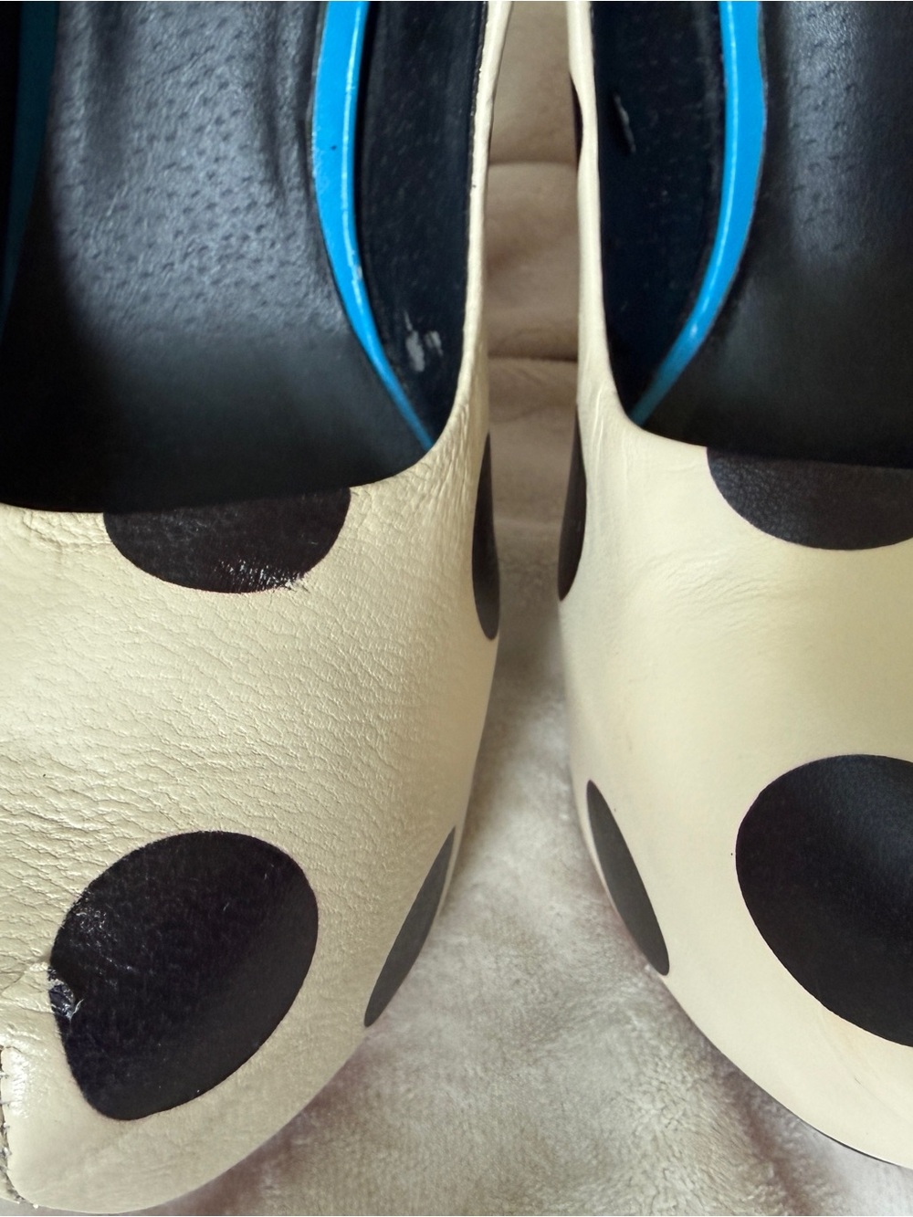 Taylor Says Dottie Polka Dot Platform Pumps Heels Size 8.5M Novelty Art Sole - Picture 13 of 16